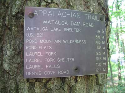 Appalachian Trail near Watauga Dam